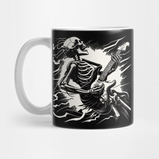 Skeleton playing guitar Mug